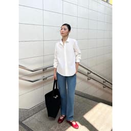 Thumbnail Áo sơ mi dáng Regular MONO TALK cổ đức, chất liệu mềm mại, thoáng mát MFOT25Y-T10005FT 2