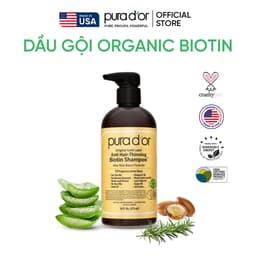 Thumbnail Dầu gội hữu cơ hỗ trợ giảm rụng tóc, mọc tóc Biotin Pura D'or Original Gold Label 473ml tặng dầu xả tím 1