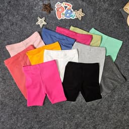 Thumbnail Quần Leggin Đùi Bé Gái Vải Co Dãn Cực Tốt Lên Ôm Siêu Yêu, Quần Legging Bé Gái, Quần Biker Thun Bé Gái Babyboo-Pibo- LGN 1