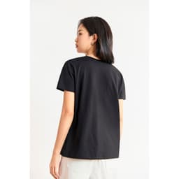 Thumbnail Áo phông cổ tim MONO TALK tay cộc, dáng relax, chất thun cotton co giãn 4 chiều T60002FT 2
