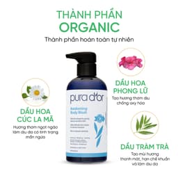 Thumbnail Sữa tắm hữu cơ dưỡng ẩm cho mọi loại da Awakening Body Wash Organic 473ml tặng bông tắm 3