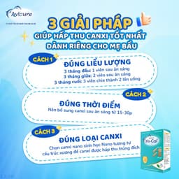 Thumbnail Canxi Avisure Hical bổ sung canxi và D3 cho bà bầu và sau sinh, Date xa 3