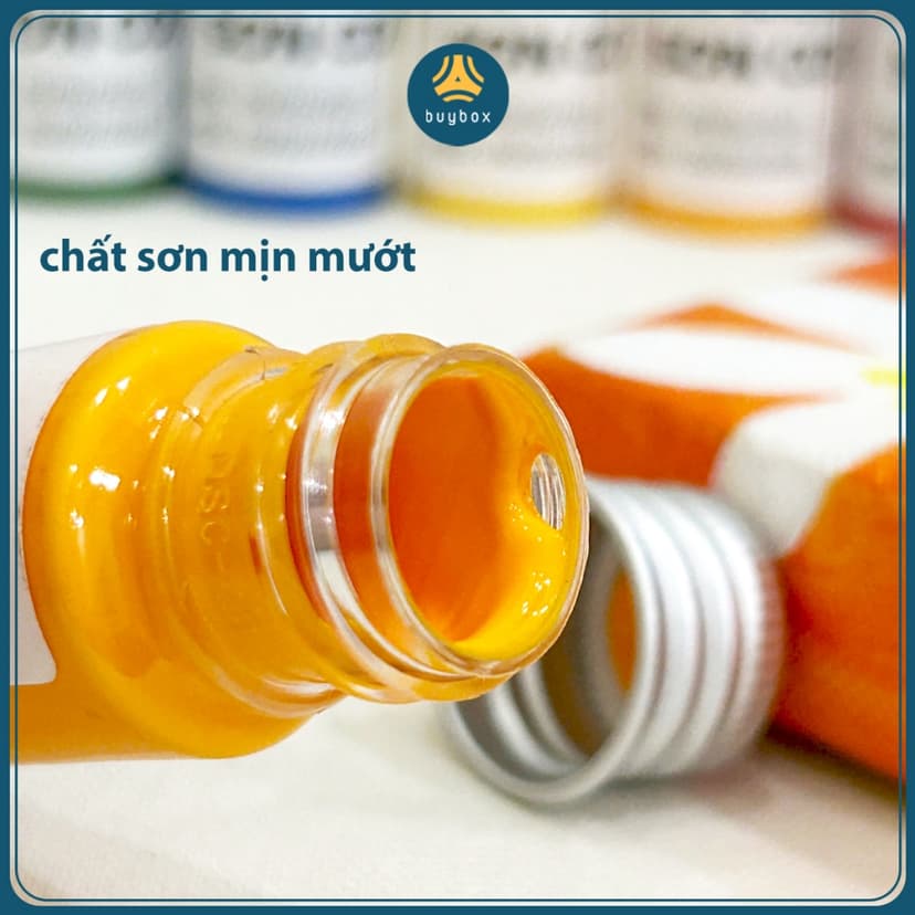 Ảnh TẶNG KÈM CỌ Sơn Custom chuyên dùng phục hồi, vẽ giày, nón, áo, vải canvas, độ bám cao, dung tích 10ML - BBPK372 2