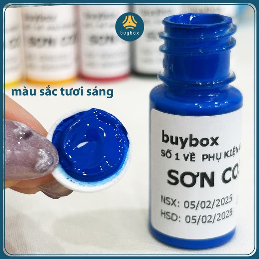 Ảnh TẶNG KÈM CỌ Sơn Custom chuyên dùng phục hồi, vẽ giày, nón, áo, vải canvas, độ bám cao, dung tích 10ML - BBPK372 3