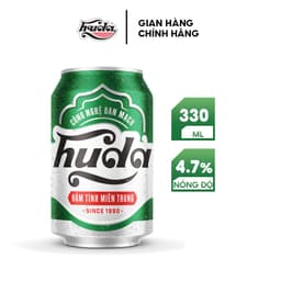 Thumbnail Nồng độ cồn 4.7% - Combo 2 Thùng 24 lon bia Huda 330ml 1