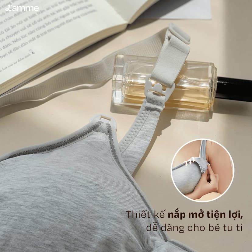 Ảnh Áo lót bầu không gọng mịn mát cho mùa hè co giãn 4 chiều, thấm hút tốt chất liệu sợi Modal, áo ngực A29 L'AMME 3
