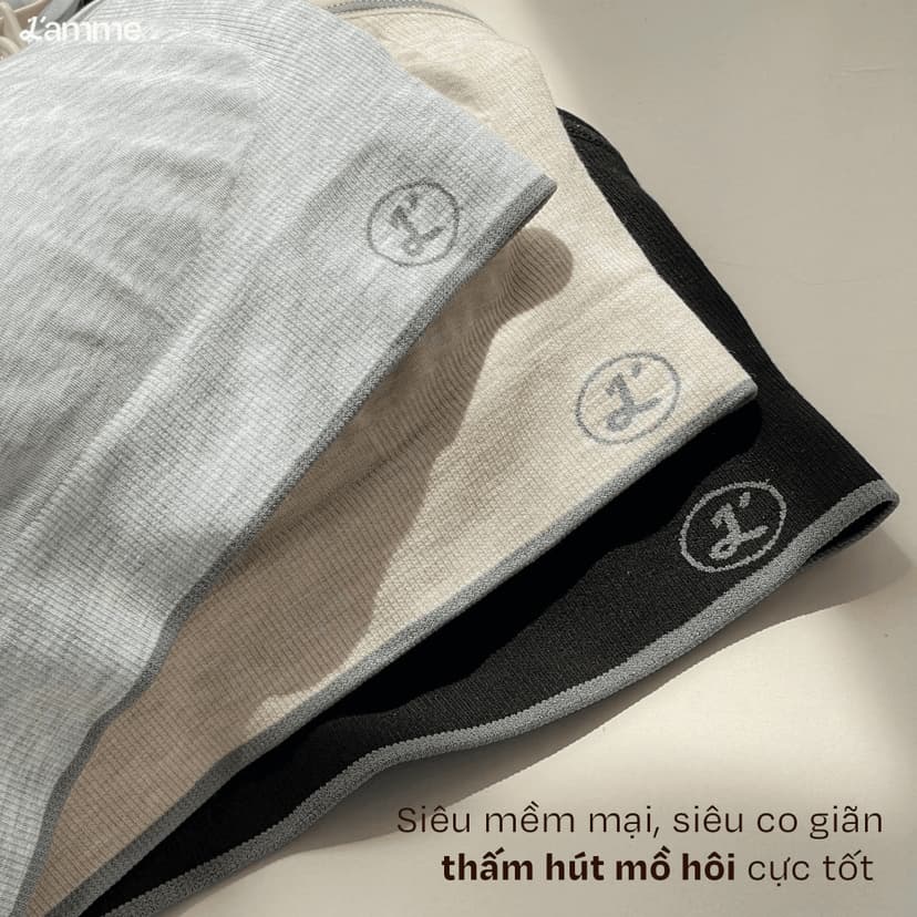 Ảnh Áo lót bầu không gọng mịn mát cho mùa hè co giãn 4 chiều, thấm hút tốt chất liệu sợi Modal, áo ngực A29 L'AMME 4
