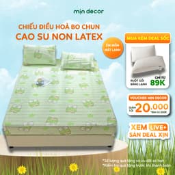 Thumbnail Chiếu Điều Hoà Cao Su Non Tencel Latex Bo Chun Mịn Decor Thoáng Mát - Nhiều Hoạ Tiết 1
