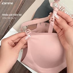 Thumbnail Áo lót bầu nhẹ chống chảy xệ trước và sau sinh không gọng có dây treo hỗ trợ nâng ngực, mút thạch A25 L'amme 2