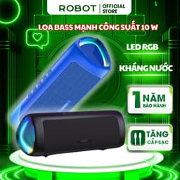 Thumbnail Loa Bluetooth 5.3 Robot RB525 Bass Mạnh 10W Đèn Led RGB, Kháng Nước, Pin Trâu - Hỗ Trợ Kết Nối Thẻ Nhớ, AUX 1