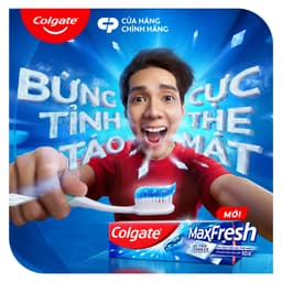 Thumbnail Bộ 4 Kem đánh răng Colgate Maxfresh bạc hà the mát 225g/tuýp tặng bàn chải đánh răng lông mềm 4