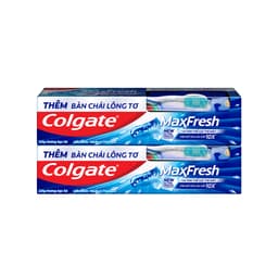 Thumbnail Bộ 2 Kem đánh răng Colgate Maxfresh bạc hà the mát 225g/tuýp tặng bàn chải 1