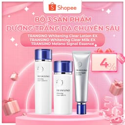 Thumbnail Bộ 3 Sản Phẩm Dưỡng Trắng Da Chuyên Sâu TRANSINO Clear Lotion EX - Melano Essence 30 - Clear Milk 1