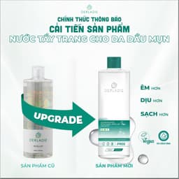 Thumbnail Nước Tẩy Trang Làm Sạch Sâu Cho Da Mụn Derladie Cleansing Water Witch Hazel 500ml 1