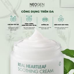 Thumbnail Kem Dưỡng Làm Dịu, Phục Hồi Cho Da Nhạy Cảm Neogen Dermalogy Real Heartleaf Soothing Cream 80g 2