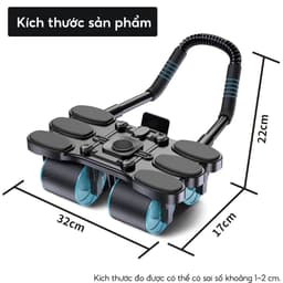 Thumbnail Tặng tấm lót [RW099] - Dụng cụ tập bụng 4 bánh ,Con lăn cao cấp đa năng  hỗ trợ thon gọn, săn chắc 3