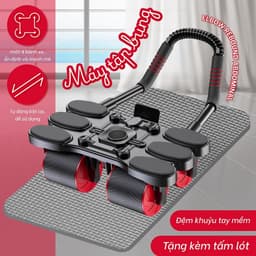 Thumbnail Tặng tấm lót [RW099] - Dụng cụ tập bụng 4 bánh ,Con lăn cao cấp đa năng  hỗ trợ thon gọn, săn chắc 2