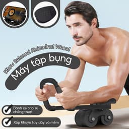 Thumbnail Tặng tấm lót [RW001] -Con lăn hỗ trợ tập bụng, GIúp săn chắc, giảm vòng eo, màu Đen 1
