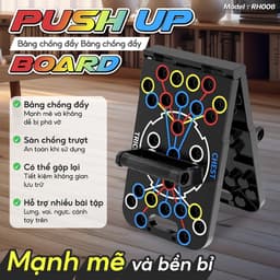 Thumbnail BG- RH006 Dụng Cụ Tập Hít Đất Chống Đẩy Có Vạch Kẻ Màu Theo Nhóm Cơ 50 lỗ gắn hỗ trợ 25 kiểu tập 1