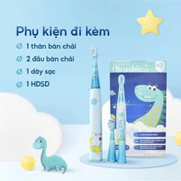 Thumbnail Bàn chải điện Brushie lông bàn chải mềm mại an toàn phù hợp cho mọi loại răng của bé 4