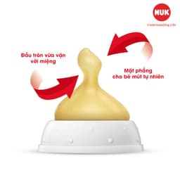 Thumbnail Bộ 2 ty thay bình sữa Nuk cao su đủ size 4