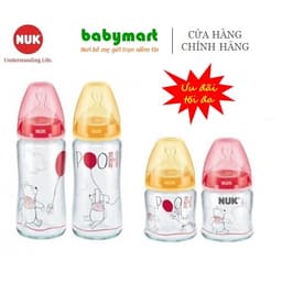 Thumbnail Bình sữa NUK thủy tinh mẫu Disney 120 - 240ml ty silicone size S1-M 1