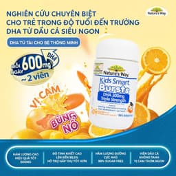 Thumbnail Combo Phát Triển Trí Não, Tăng Chiều Cao NATURE'S WAY Kids Smart DHA 300mg +Calcium, Vitamin D3 Cho Bé Từ 1 Tuổi 50v/lọ 4