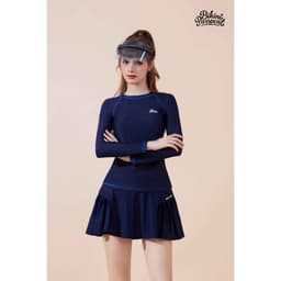Thumbnail Áo bơi LẺ Nữ BIKINI PASSPORT kiểu tay dài basic có logo - màu Xanh Navy - BS1004_NV 2