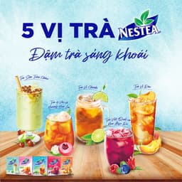 Thumbnail Trà sữa NESTEA trân châu hộp 10 gói 210g 3