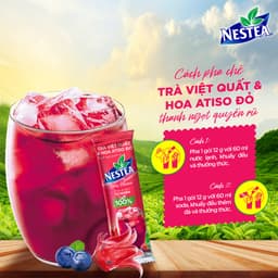 Thumbnail Thực phẩm bổ sung trà việt quất và hoa atiso đỏ Nestea (Hộp 10 gói x 12g) 2