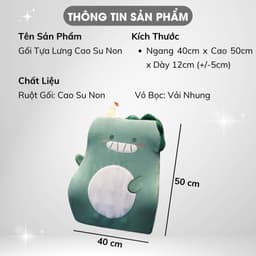 Thumbnail Gối Tựa Lưng Văn Phòng Ô Tô Sofa A Concept Decor Gối Kê Lưng Cao Cấp Êm Ái Gối Dựa Lưng Công Thái Học Giảm Đau Lưng 2