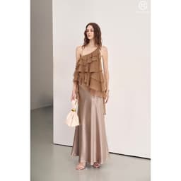 Thumbnail Chân váy lụa 2 lớp cao cấp lưng cao (Tặng kèm dây belt) MOLLYNISTA  đuôi cá tôn dáng 3