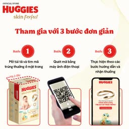 Thumbnail Combo 2 Tã quần Huggies Skin Perfect Mega Jumbo M98+4/ L88+4/XL72+4/XXL64+4 với 2 vùng thấm giảm kích ứng da 3