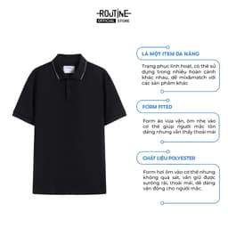 Thumbnail Áo Polo Nam Ngắn Tay Phối Cổ Form Fitted - Routine 10F24POL029R2 1