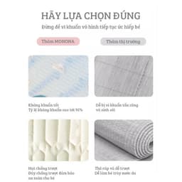 Thumbnail Bộ Chiếu Điều Hòa Kèm Gối Tencel MONONA Cao Cấp, Thoáng Mát, Êm Ái An Toàn Cho Da Bé 60x120cm IQKao 3