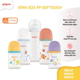 Thumbnail Bình Sữa Pigeon PP Softouch Baby-Friendly World 160ml/240ml/330ml - Nhiều Hoạ Tiết 2
