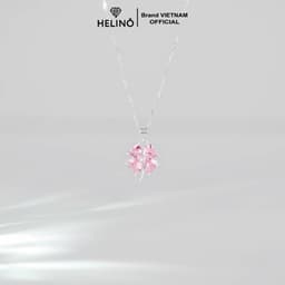 Thumbnail Dây chuyền bạc nữ HELINO Cỏ bốn lá đính Đá Hồng Pink Clover Trang sức lấp lánh C60 3