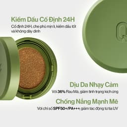 Thumbnail Siêu Phấn Nước Che Phủ GLAMRR Q Vegan Super Cover Cushion SPF50+/PA+++ (1 lõi x 15g) 2
