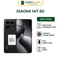 Thumbnail Điện thoại Xiaomi 14T 5G 12GB/512GB -  Hàng Chính Hãng, Mới 100%, Bảo hành 18 tháng 2