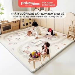 Thumbnail Thảm Cuộn Trải Sàn Cao Cấp XPE PAKEY Dày 2CM, 2 Mặt Êm Ái, Chống Trượt Cho Bé, Thảm Không Rãnh Bé Yêu Tập Bò Êm Ái 1