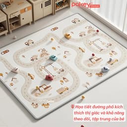 Thumbnail Thảm Cuộn Trải Sàn Cao Cấp XPE PAKEY Dày 2CM, 2 Mặt Êm Ái, Chống Trượt Cho Bé, Thảm Không Rãnh Bé Yêu Tập Bò Êm Ái 3