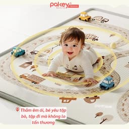 Thumbnail Thảm Cuộn Trải Sàn Cao Cấp XPE PAKEY Dày 2CM, 2 Mặt Êm Ái, Chống Trượt Cho Bé, Thảm Không Rãnh Bé Yêu Tập Bò Êm Ái 2