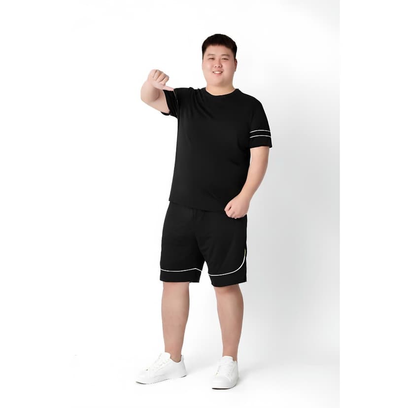 Ảnh Set Bộ Big Size Nam 80 -140kg Akyoo Shop, Bộ Quần Áo Nam Thể Thao Ngoại Cỡ Bigsize Cho Người Béo- SET BO VIEN 3
