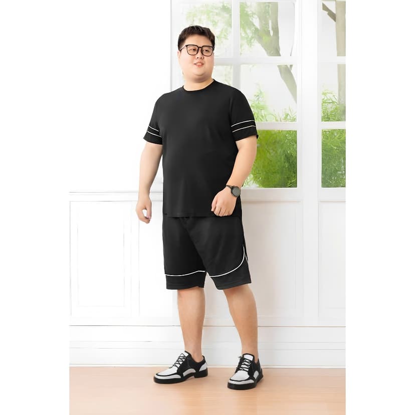 Ảnh Set Bộ Big Size Nam 80 -140kg Akyoo Shop, Bộ Quần Áo Nam Thể Thao Ngoại Cỡ Bigsize Cho Người Béo- SET BO VIEN 4