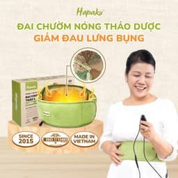 Thumbnail Đai Chườm Nóng Thảo Dược Lưng Bụng Hapaku, Giảm Nhức Mỏi Lưng Bụng Sau Sinh, Làm Nóng Bằng Điện 1