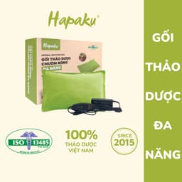 Thumbnail Gối Chườm Nóng Thảo Dược Hapaku Làm Nóng Bằng Điện - Giảm Đau Cổ Vai Gáy, Chườm Bụng Sau Sinh Size 38 x 23 x 4.5cm 1
