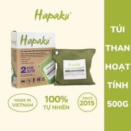 Thumbnail Túi Than Hoạt Tính Hapaku Khử Mùi, Hút Ẩm Phòng Ngủ, Nhà Bếp, Tủ Lạnh, Tủ Quần Áo 500g 1
