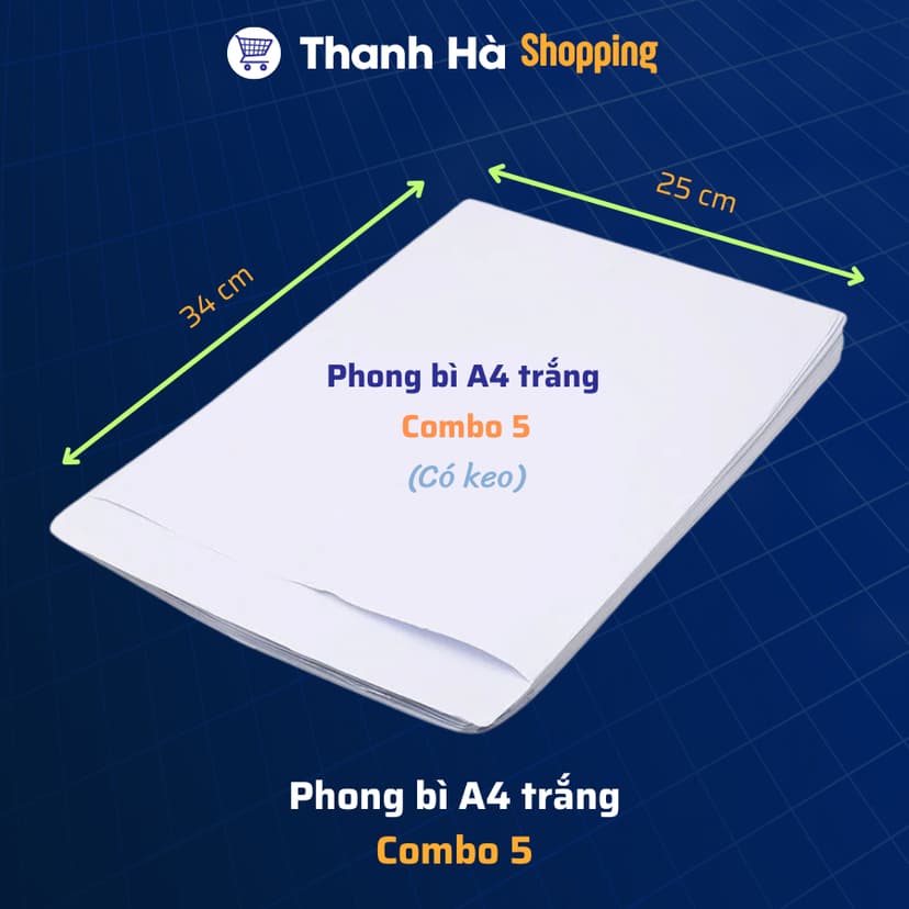 Ảnh Phong bì thư, Phong bì A6, A5, A4 trắng giấy chất lượng cao có keo dán sẵn tiện dụng 1
