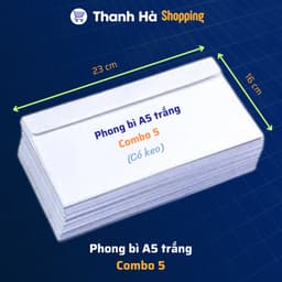 Thumbnail Phong bì thư, Phong bì A6, A5, A4 trắng giấy chất lượng cao có keo dán sẵn tiện dụng 2