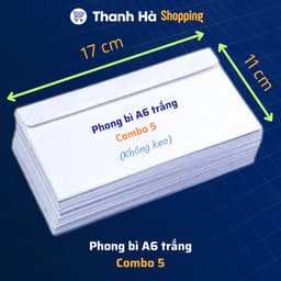 Thumbnail Phong bì thư, Phong bì A6, A5, A4 trắng giấy chất lượng cao có keo dán sẵn tiện dụng 4